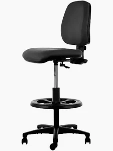 Silla Cajero CA520 – Sin brazos – Respaldo malla – Con aro apoya pies – Base nylon – Altura regulable