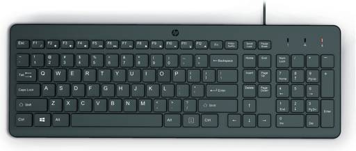 Teclado HP 150 USB-A con Cable Diseño Chiclet Tamaño Completo para Oficina y Hogar